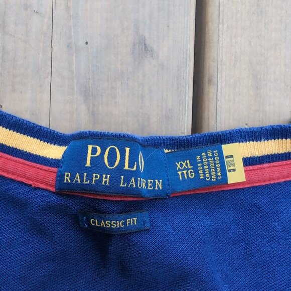 Polo Ralph Lauren España Crest Tank Top Navy Blue – Men’s XXL Classic Fit - Picture 3 of 5